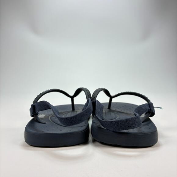 Crocs Chawaii Navy Blue Sling Back Strap Flip Flops Comfort Sandals Youth Sz 13 - Picture 5 of 7